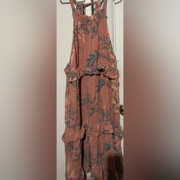 Free people Floral Pink Maxi Dress Size Medium - Picture 2 of 4
